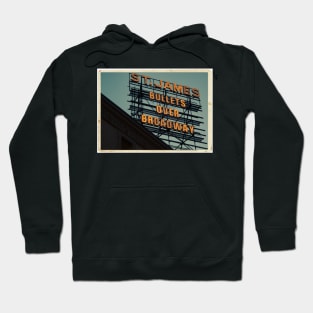 St. James Theater - Bullets Over Broadway Musical Neon Sign - Kodachrome Postcards Hoodie